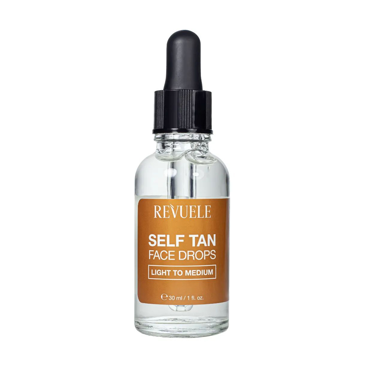Краплі для автозасмаги обличчя Revuele Salf Tan Face Drops Light To Medium від легкого до середнього, 30 мл